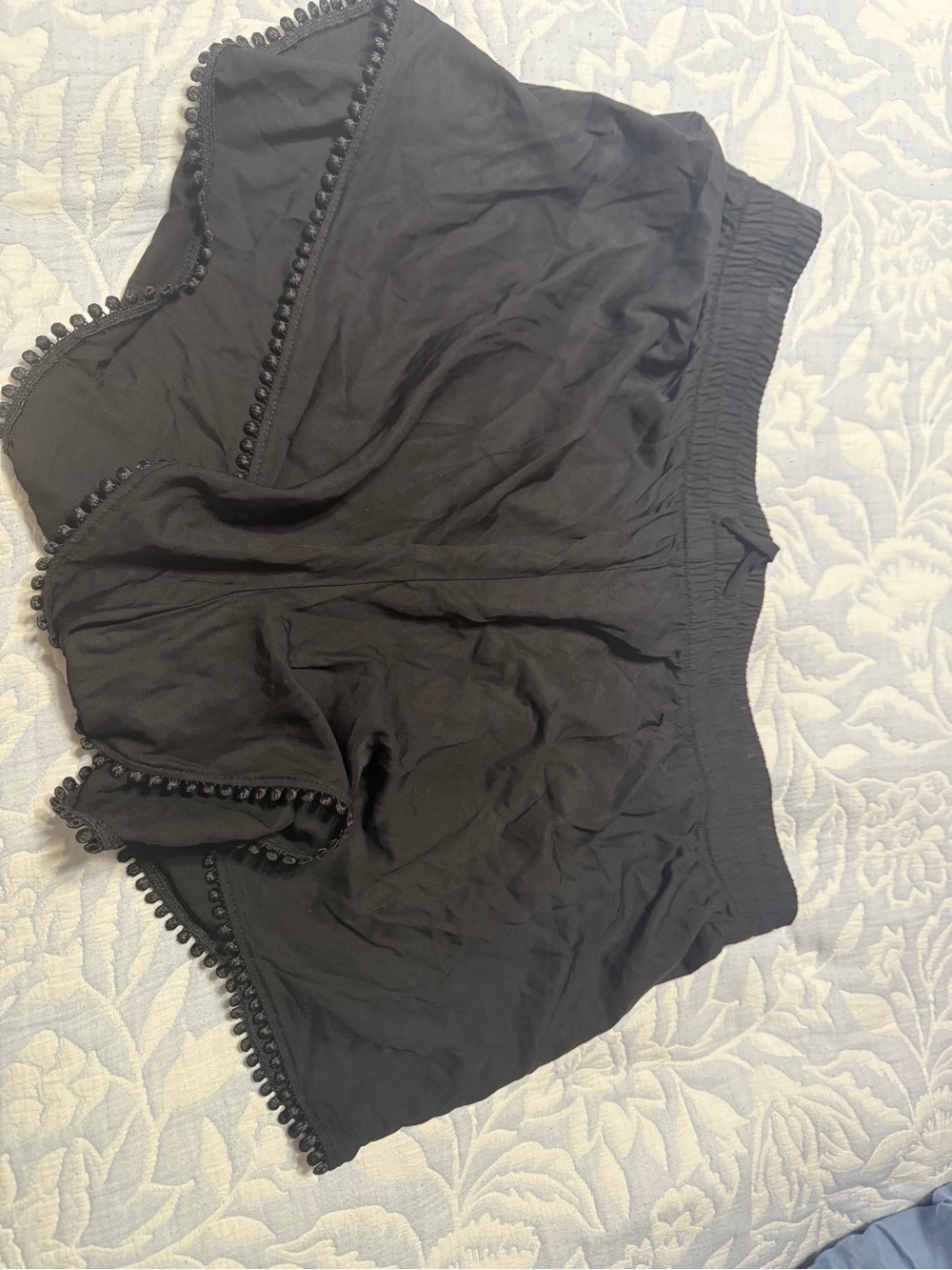 Victoria's Secret Black Pom-Pom Trim swim Shorts